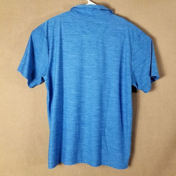 Jack Nicklaus Golden Bear Logo Mens Staydri Polo Golf Shirt Blue L - Picture 8 of 8